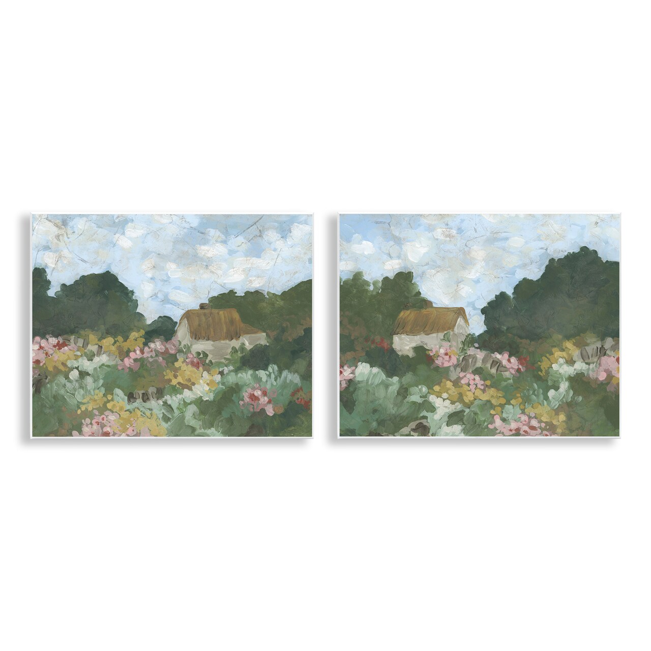 Stupell Industries Cottage Bungalow Abstract 2pc Wall Plaque Set By June Erica Vess